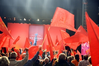Comício comemorativo do Centenário da Revolução de Outubro